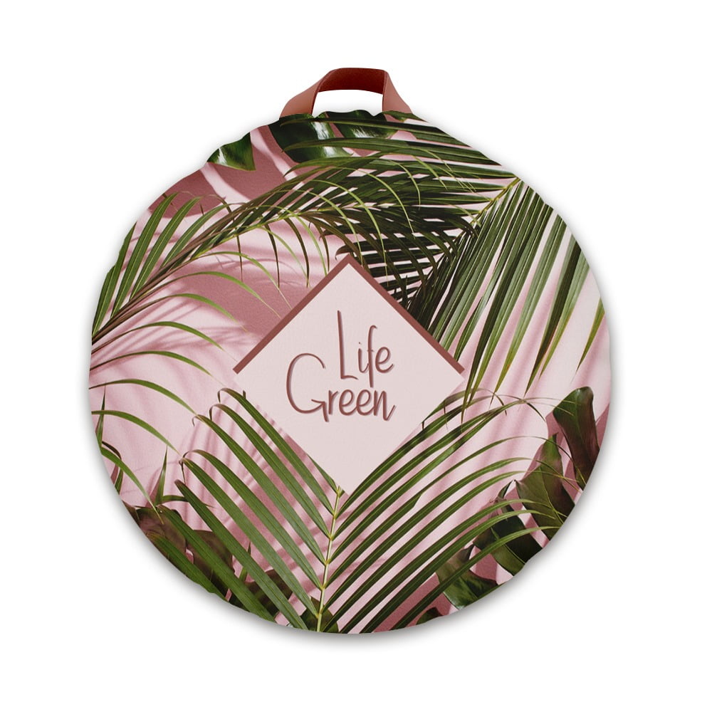 Coussin sol Life green PINK