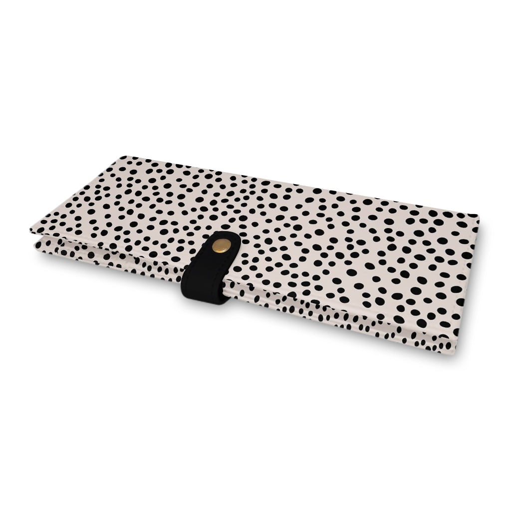Porte chéquier Point Pattern White