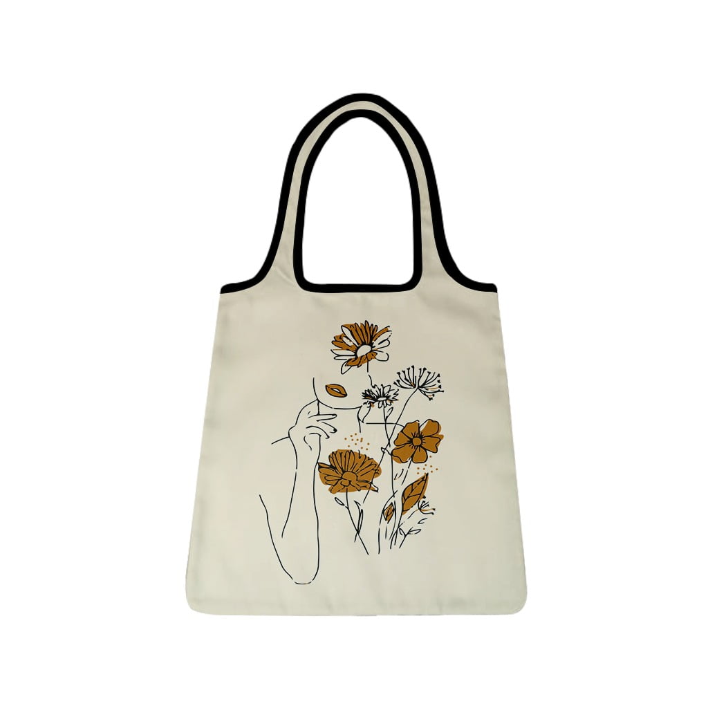 Totes bags bandolière Flora lady camomille Recto