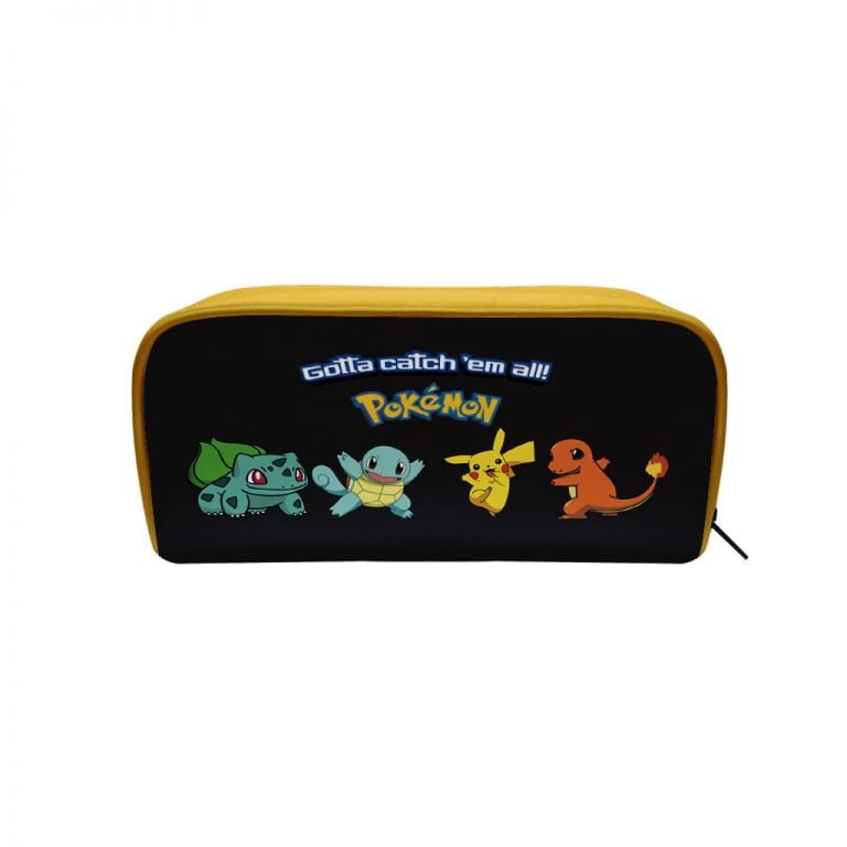 Pokémon Trousse Scolaire Enfant Triple Pikachu - Étui à Crayons 3 Compartiments Officiel