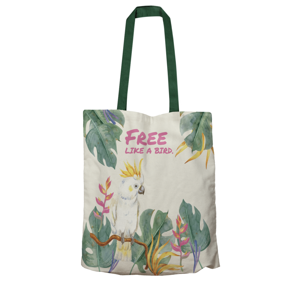 tote bag free like a bird