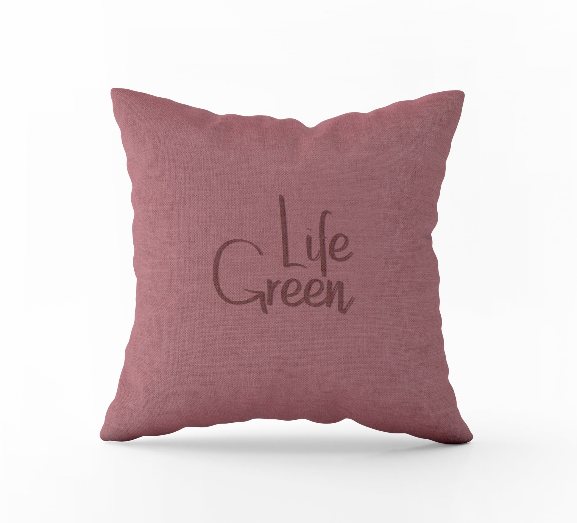 Coussin Carré life green pink verso