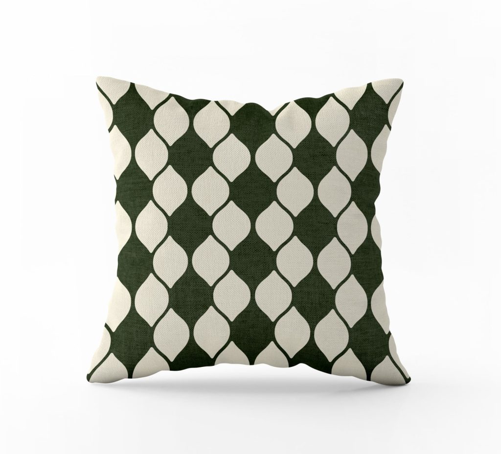 Coussin Carré Oscillo Green 1 Coussin Carré oscillo green