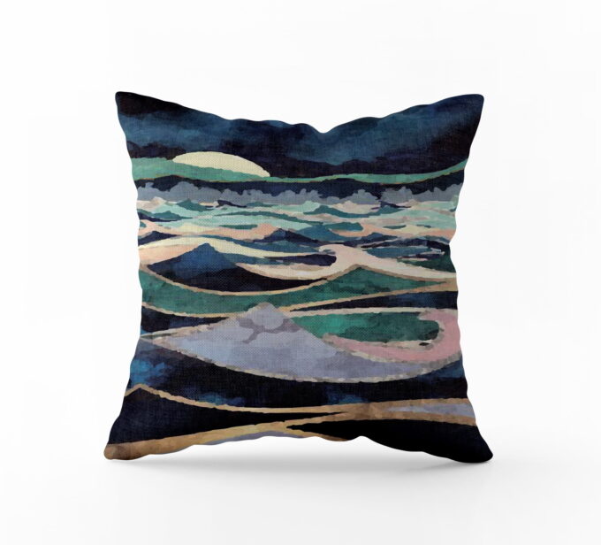 Coussin Carré sea by night