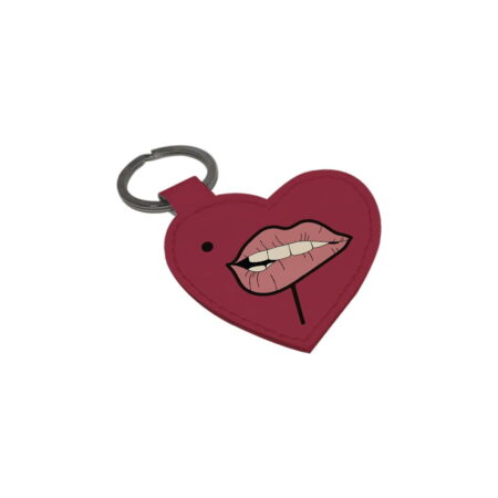 Porte clé lèvres rose
