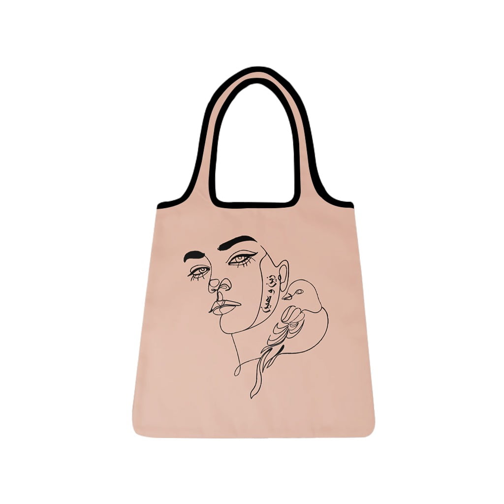 Totes bags bandolière ZINE Saumon verso