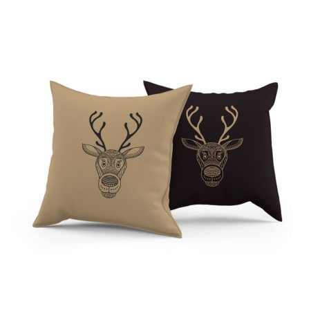 Coussin noel funny deer head