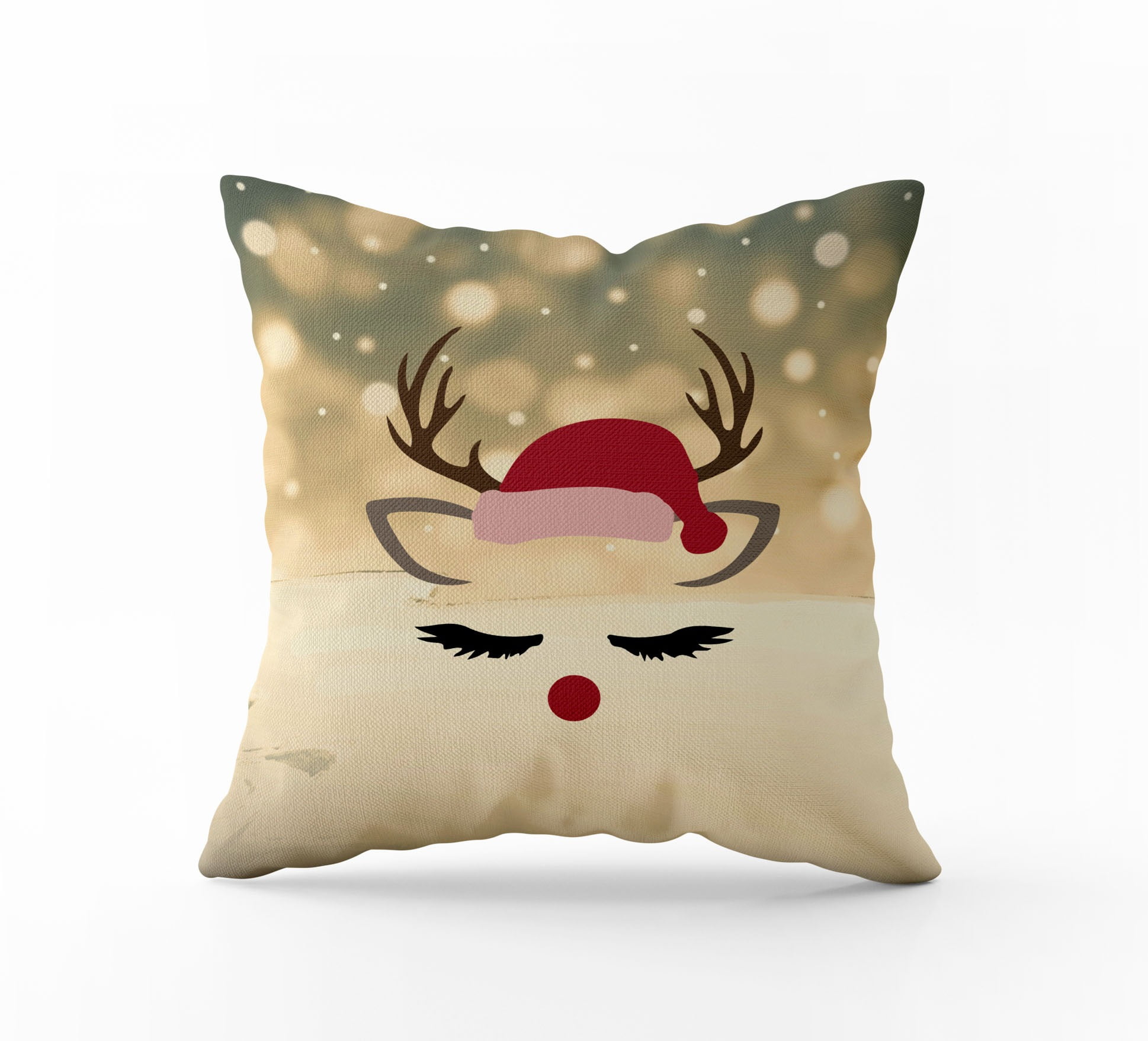 Coussin carré Noël Deer