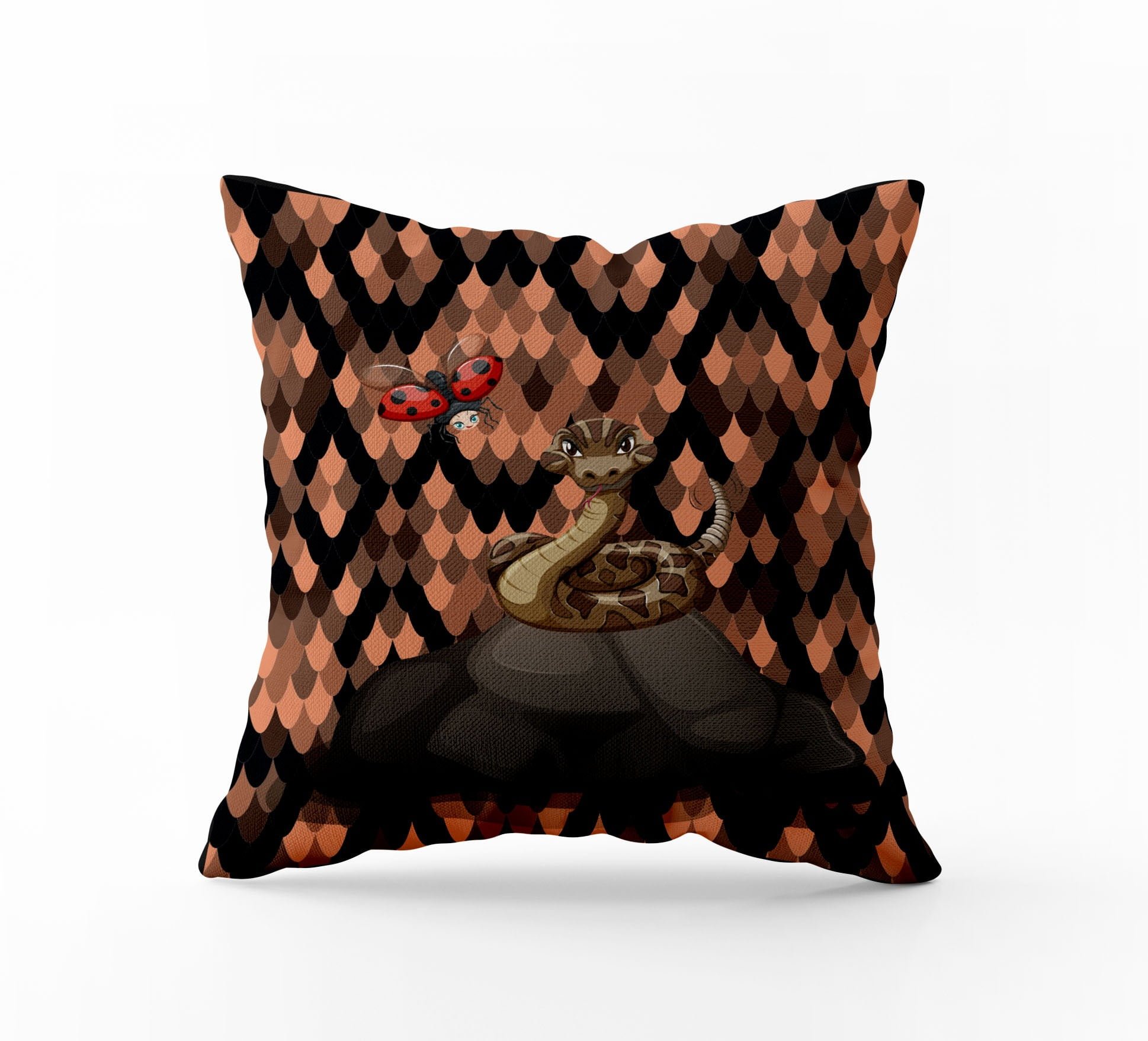 coussin carre snake
