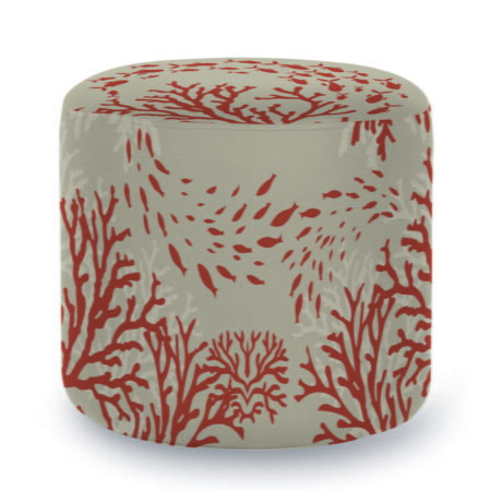Pouf cylindrique Coral Fish Gang