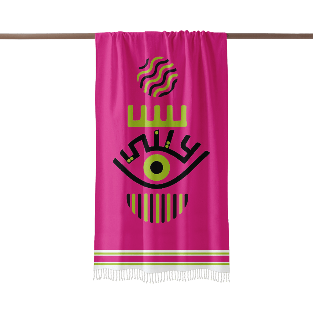 Fouta ayni vert rose
