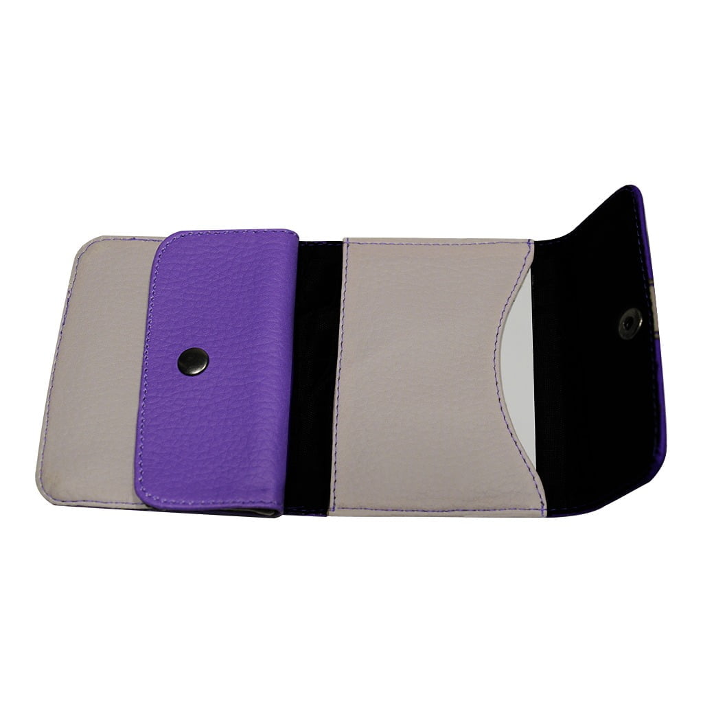 DUO ACCESSORIES Porte Monnaie Porte Carte Toxido Violet ouvert Maroquinerie