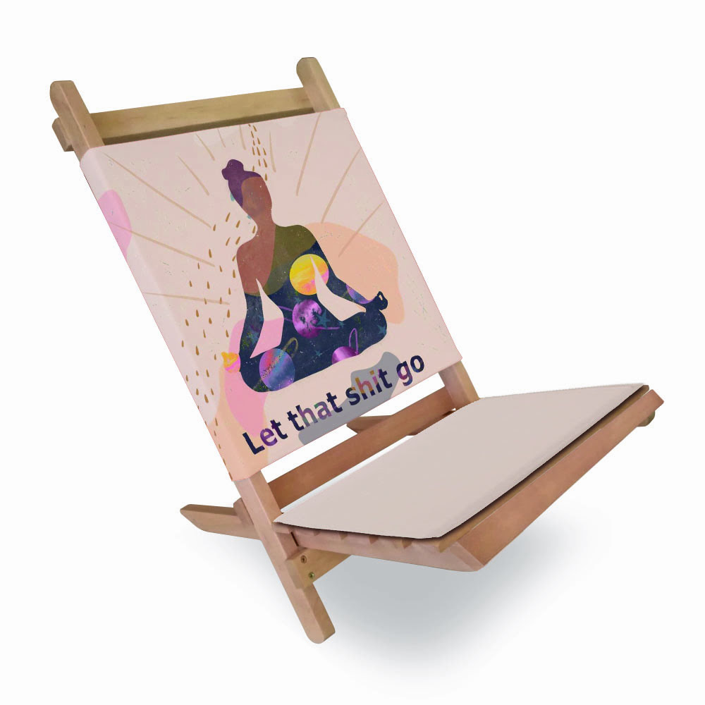 DUO ACCESSORIES Mockup chaise pliable LET THAT SHIT GO Meuble Déco